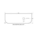 Bronte Curved color Wall Hung Vanity 1200mm