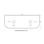 Bronte Curved color wall hung vanity 1500mm KC155W-PO