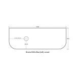 Bronte Curved color wall hung vanity 1500mm KC155W-PO