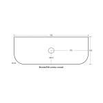 Bronte KC75W-CO Curved Wall Hung Colour Vanity