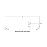 Bronte KC95W-PO Curved Colour Vanity