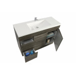 KDK dark grey wood grain PVC vacuum filmed vanity 1200mm