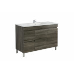 KDK dark grey wood grain PVC vacuum filmed vanity 1200mm