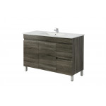 KDK dark grey wood grain PVC vacuum filmed vanity 1200mm