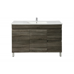 KDK dark grey wood grain PVC vacuum filmed vanity 1200mm