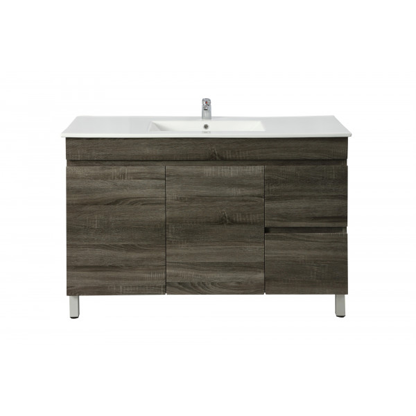 KDK dark grey wood grain PVC vacuum filmed vanity 1200mm