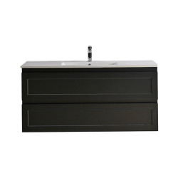 Fremantle Wall Hung Shaker Door Single/Double Cabinet -Matte Black vanity 1200mm