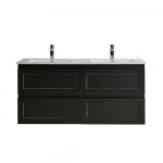 Fremantle Wall Hung Shaker Door Single/Double Cabinet -Matte Black vanity 1200mm