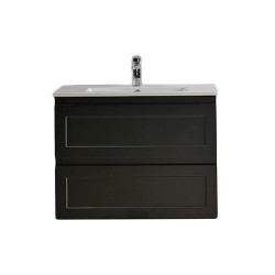 Fremantle Wall Hung Cabinet - Matte Black vanity 750x460x560mm