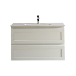 Fremantle Wall Hung Shaker Door Cabinet - Matte White vanity 900x460x560mm