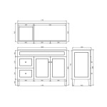 Harrington Shaker Door Matte White Free Standing Vanity CH124LL-MW