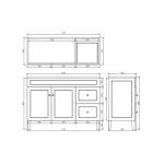 Harrington Shaker Door Matte White Free Standing Vanity CH124LL-MW