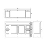 Harrington Shaker Door Matte White or Black Free Standing Vanity CH154L