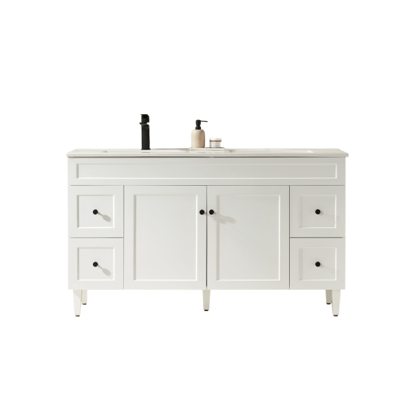 Harrington Shaker Door Matte White or Black Free Standing Vanity CH154L