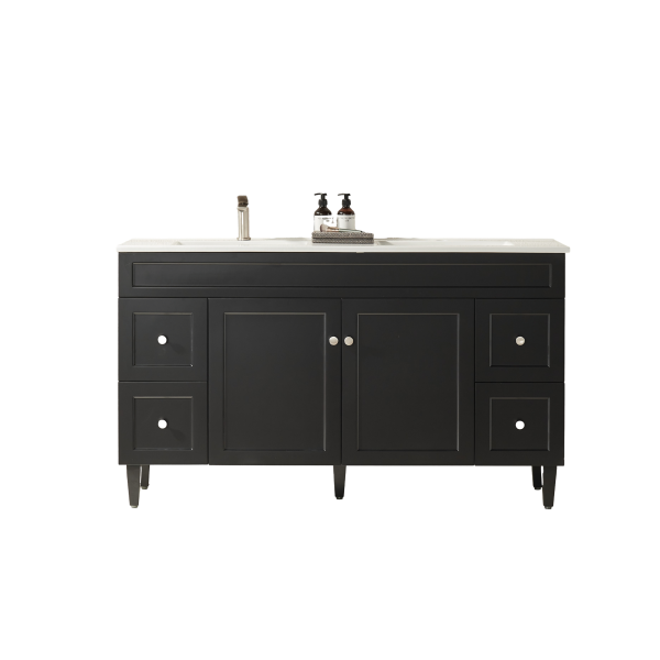 Harrington Shaker Door Matte White or Black Free Standing Vanity CH154L