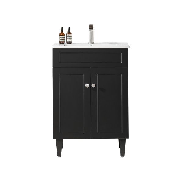 Harrington Free standing Matte Black Vanity 600*460*860 CH64L