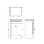 Harrington Shaker Door Free standing Vanity 600*460*860 CH64L