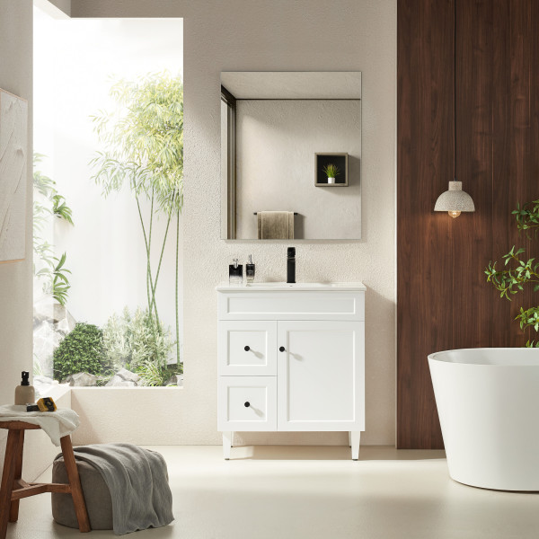 Harrington Shaker Door Matte White Free Standing Vanity CH74LL-MW