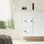 Harrington Shaker Door Matte White Free Standing Vanity CH124LL-MW