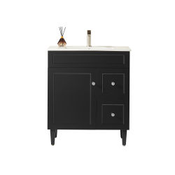 Harrington Shaker Door Matte White Free Standing Vanity CH74LL-MB