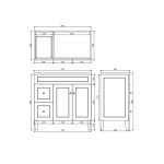 Harrington Shaker Door Matte Black Free Standing Vanity CH94LL-MB