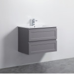 Fremantle Wall Hung Cabinet - Matte Grey vanity 750x460x560mm
