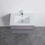 Fremantle Wall Hung Cabinet - Matte Grey vanity 750x460x560mm