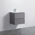 Fremantle Wall Hung Cabinet - Matte Grey vanity 600x460x560mm