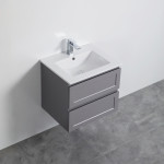 Fremantle Wall Hung Cabinet - Matte Grey vanity 600x460x560mm