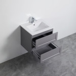 Fremantle Wall Hung Cabinet - Matte Grey vanity 600x460x560mm