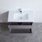 Fremantle Wall Hung Cabinet - Matte Grey vanity 900x460x560mm