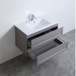 Fremantle Wall Hung Cabinet - Matte Grey vanity 900x460x560mm