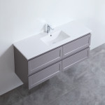 Fremantle Wall Hung Single / Double Cabinet - Matte Grey vanity 1500x460x560mm