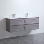 Fremantle Wall Hung Single / Double Cabinet - Matte Grey vanity 1500x460x560mm