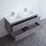 Fremantle Wall Hung Single / Double Cabinet - Matte Grey vanity 1500x460x560mm