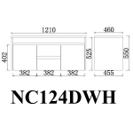 Nova Wall Hung Plywood double basin cabinet- Concrete Grey 1200mm