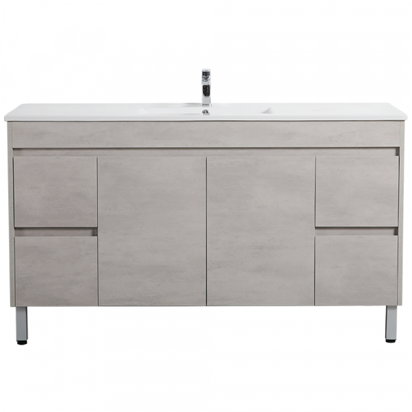 Nova Plywood single or double basin cabinet- Concrete Grey 1500mm Nova Plywood single or double basin cabinet- Concrete Grey 1500mm