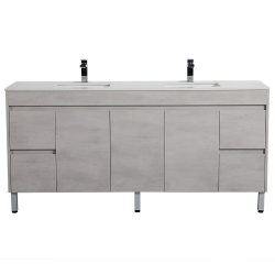 Nova Plywood single or double basin cabinet- Concrete Grey 1800mm