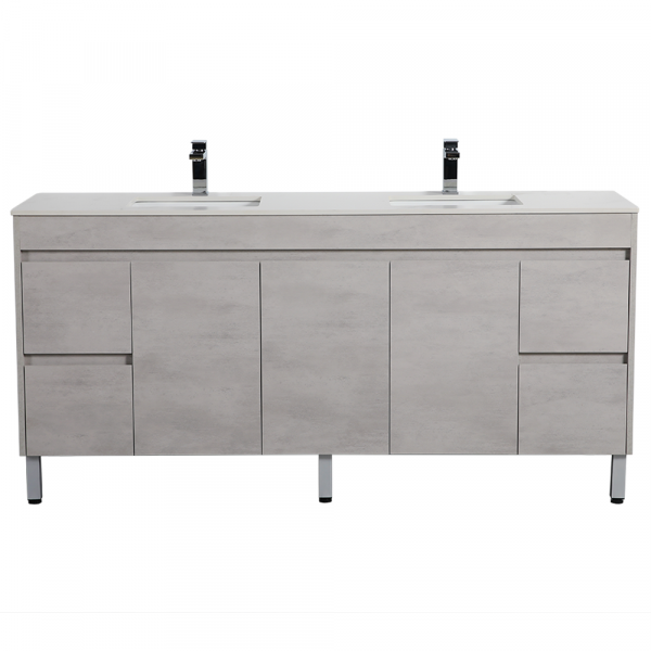 Nova Plywood single or double basin cabinet- Concrete Grey 1800mm