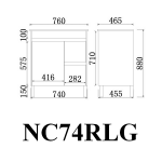 Nova Plywood cabinet- Concrete Grey 750mm Nova Plywood cabinet- Concrete Grey 750mm