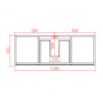 1200mm wall hung cabinet - single or double PE1200WH