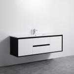 PE wall hung single or double cabinet - matte white 1500*460*520