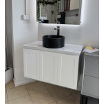 900mm waterproof shaker door wall hung vanity/SN900-WH