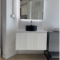 900mm waterproof shaker door wall hung vanity/SN900-WH