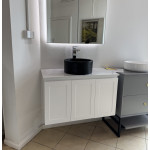 900mm waterproof shaker door wall hung vanity/SN900-WH