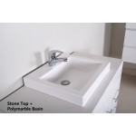 BOSTON MATTE WHITE VANITY 600X460X550