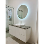 1200mm Fluted matte white wall hung FEN1200-WH
