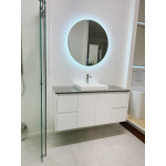 1200mm Fluted matte white wall hung FEN1200-WH