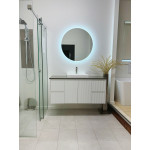 1200mm Fluted matte white wall hung FEN1200-WH