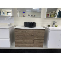 SW750 Wood Grain Wall Hung Vanity